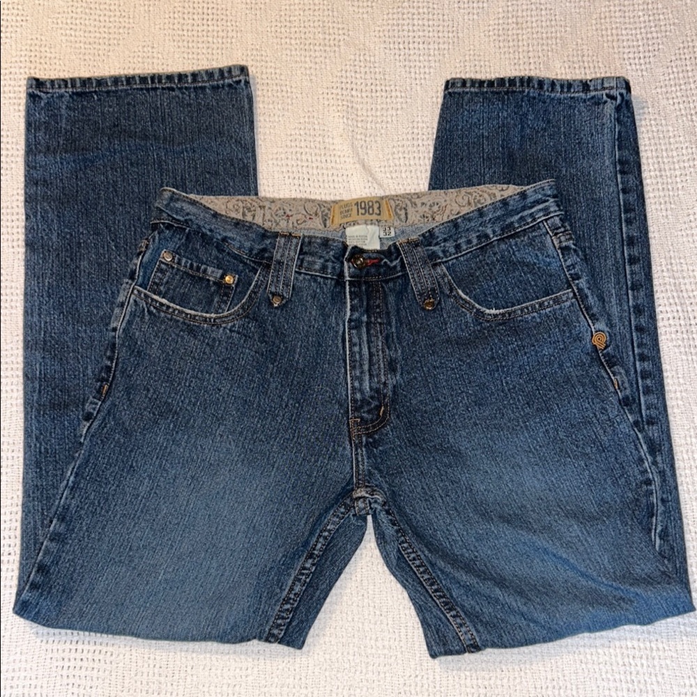 PLUGG Women’s Classic Blue Denim Jeans 33/32 High Waist Straight made in Russia